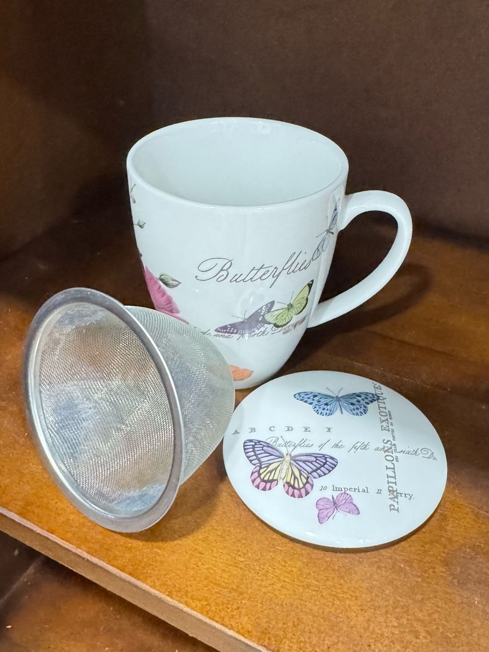 Butterfly Mug & Lid Tea Infuser